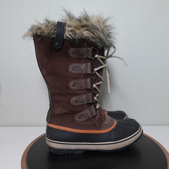 Sorel Joan‎ Of Arctic Boots Womens Size 9 Brown Waterproof Suede Faux Fur Winter - Picture 1 of 10